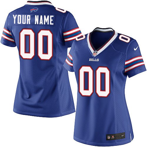 Women's Elite Nike Jersey Royal Blue Home - Customized NFL Buffalo Bills